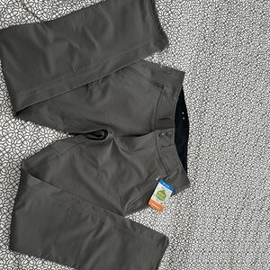 Gray Hiking Pants with Smooth Fabric and Full-Length Design